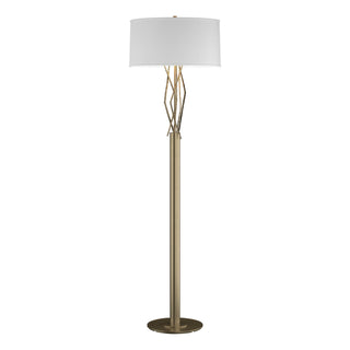 Buy soft-gold-with-natural-anna-shade-sf-glass-and-white-shade Brindille Floor Lamp by Hubbardton Forge