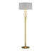 Modern Brass with Flax Shade (SE) Glass and White Shade