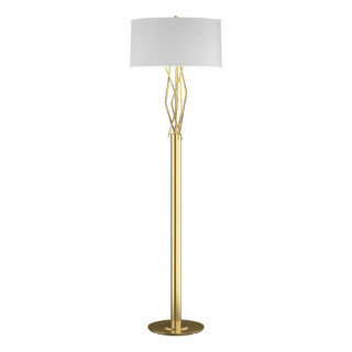 Buy modern-brass-with-natural-anna-shade-sf-glass-and-white-shade Brindille Floor Lamp by Hubbardton Forge