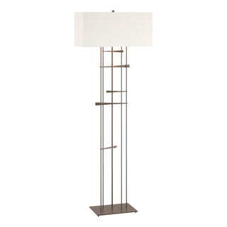 Buy bronze-with-natural-anna-shade-sf-glass-and-white-shade Cavaletti Floor Lamp by Hubbardton Forge