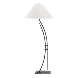 Buy black-with-natural-anna-shade-sf-glass-and-white-shade Metamorphic Floor Lamp by Hubbardton Forge