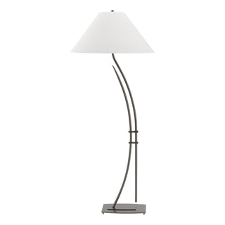 Buy oil-rubbed-bronze-with-natural-anna-shade-sf-glass-and-white-shade Metamorphic Floor Lamp by Hubbardton Forge