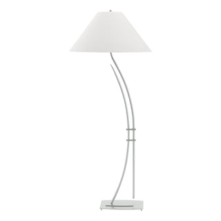 Buy vintage-platinum-with-natural-anna-shade-sf-glass-and-white-shade Metamorphic Floor Lamp by Hubbardton Forge