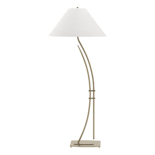 Buy soft-gold-with-natural-anna-shade-sf-glass-and-white-shade Metamorphic Floor Lamp by Hubbardton Forge