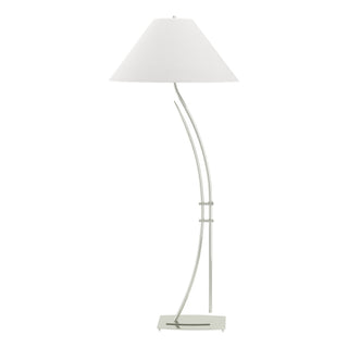 Buy sterling-with-natural-anna-shade-sf-glass-and-white-shade Metamorphic Floor Lamp by Hubbardton Forge
