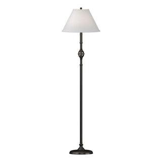 Buy oil-rubbed-bronze-with-natural-anna-shade-sf-glass-and-white-shade Twist Basket Floor Lamp by Hubbardton Forge