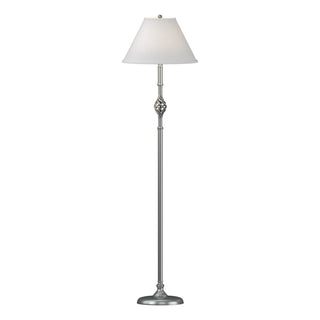 Buy vintage-platinum-with-natural-anna-shade-sf-glass-and-white-shade Twist Basket Floor Lamp by Hubbardton Forge
