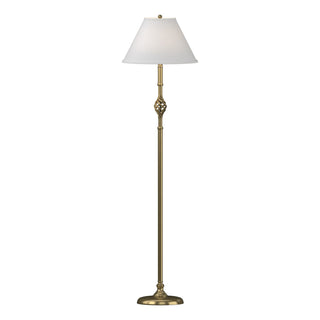 Buy modern-brass-with-natural-anna-shade-sf-glass-and-white-shade Twist Basket Floor Lamp by Hubbardton Forge