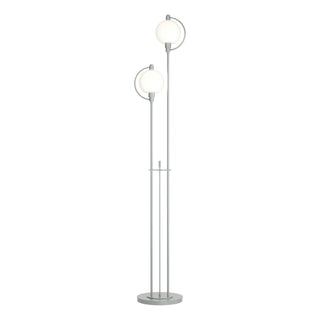 Buy vintage-platinum-with-opal-glass-gg-glass-and-white-shade Pluto Floor Lamp by Hubbardton Forge