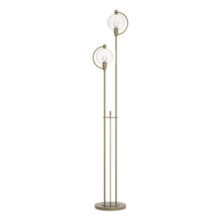 Buy soft-gold-with-clear-glass-zm-glass-and-clear-shade Pluto Floor Lamp by Hubbardton Forge