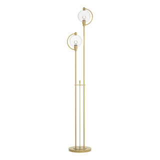 Buy modern-brass-with-clear-glass-zm-glass-and-clear-shade Pluto Floor Lamp by Hubbardton Forge
