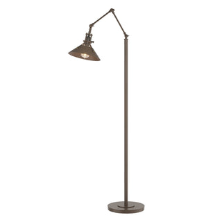 Buy bronze-and-amber-brown-shade Henry Floor Lamp by Hubbardton Forge