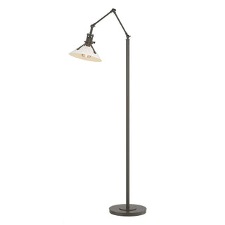 Buy dark-smoke-and-white-shade Henry Floor Lamp by Hubbardton Forge