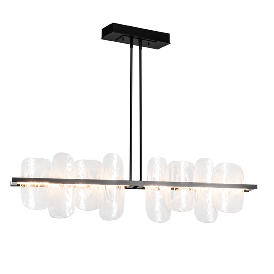Vitre Linear Pendant by Hubbardton Forge - Bronze with White Swirl Glass (YR) Glass [Hubbardton Forge-139661-LED-MULT-05-YR0708|MAIN]