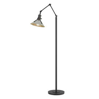 Buy black-and-silver-gray-shade Henry Floor Lamp by Hubbardton Forge