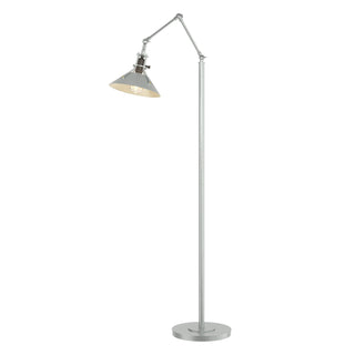 Buy vintage-platinum-and-silver-gray-shade Henry Floor Lamp by Hubbardton Forge