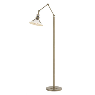 Buy soft-gold-and-white-shade Henry Floor Lamp by Hubbardton Forge