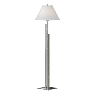 Buy sterling-with-natural-anna-shade-sf-glass-and-white-shade Metra Floor Lamp by Hubbardton Forge