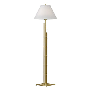 Buy modern-brass-with-natural-anna-shade-sf-glass-and-white-shade Metra Floor Lamp by Hubbardton Forge