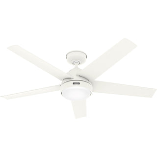 Buy matte-white-finish-with-matte-white-blades Skyflow Ceiling Fan with Light by Hunter