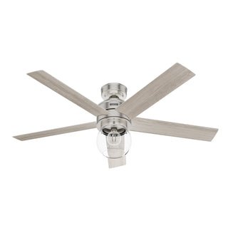 Buy brushed-nickel-finish-with-light-gray-oak-blades Xidane Ceiling Fan with Light by Hunter