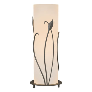 Buy dark-smoke-with-opal-glass-gg-glass-and-white-shade Leaf Table Accent Lamp by Hubbardton Forge