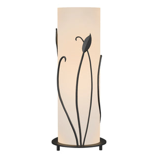 Buy black-with-opal-glass-gg-glass-and-white-shade Leaf Table Accent Lamp by Hubbardton Forge