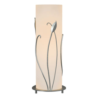 Buy vintage-platinum-with-opal-glass-gg-glass-and-white-shade Leaf Table Accent Lamp by Hubbardton Forge