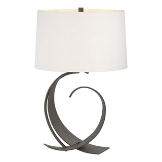 Buy dark-smoke-with-natural-anna-shade-sf-glass-and-white-shade Fullered Impressions Table Accent Lamp by Hubbardton Forge