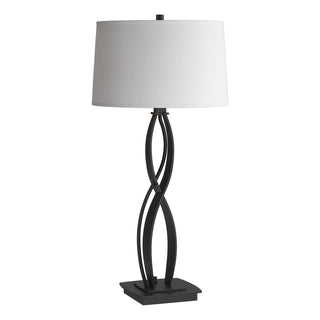 Buy black-with-natural-anna-shade-sf-glass-and-white-shade Almost Infinity Table Lamp by Hubbardton Forge