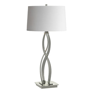 Buy sterling-with-natural-anna-shade-sf-glass-and-white-shade Almost Infinity Table Lamp by Hubbardton Forge