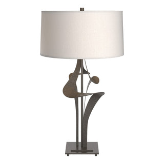 Buy dark-smoke-with-flax-shade-se-glass-and-white-shade Antasia Table Lamp by Hubbardton Forge