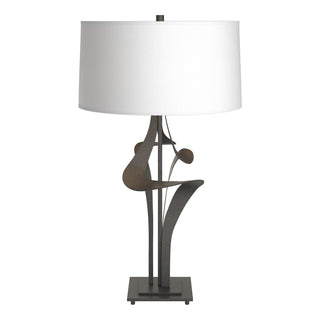 Buy natural-iron-with-natural-anna-shade-sf-glass-and-white-shade Antasia Table Lamp by Hubbardton Forge