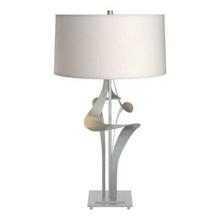 Buy vintage-platinum-with-flax-shade-se-glass-and-white-shade Antasia Table Lamp by Hubbardton Forge