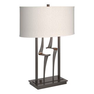 Buy oil-rubbed-bronze-with-flax-shade-se-glass-and-white-shade Antasia Table Accent Lamp by Hubbardton Forge