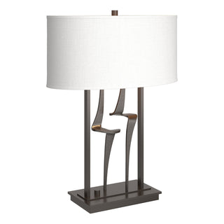 Buy oil-rubbed-bronze-with-natural-anna-shade-sf-glass-and-white-shade Antasia Table Accent Lamp by Hubbardton Forge
