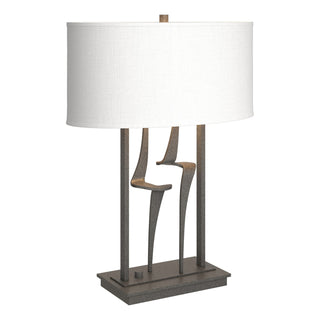 Buy natural-iron-with-natural-anna-shade-sf-glass-and-white-shade Antasia Table Accent Lamp by Hubbardton Forge