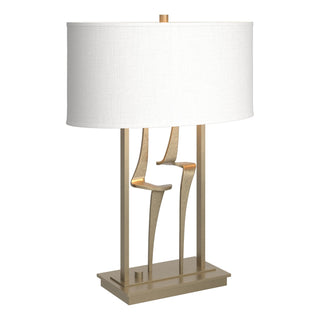 Buy soft-gold-with-natural-anna-shade-sf-glass-and-white-shade Antasia Table Accent Lamp by Hubbardton Forge