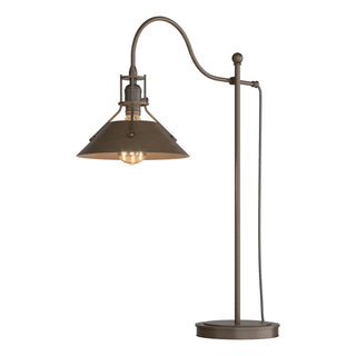 Buy bronze-and-amber-brown-shade Henry Table Lamp by Hubbardton Forge