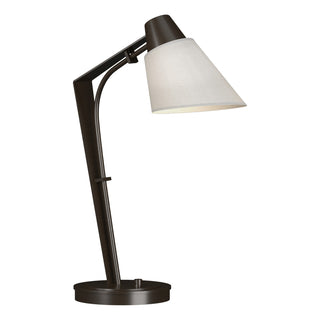 Buy oil-rubbed-bronze-with-natural-anna-shade-sf-glass-and-white-shade Reach Table Lamp by Hubbardton Forge
