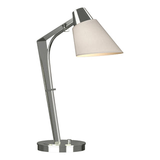 Buy sterling-with-flax-shade-se-glass-and-white-shade Reach Table Lamp by Hubbardton Forge