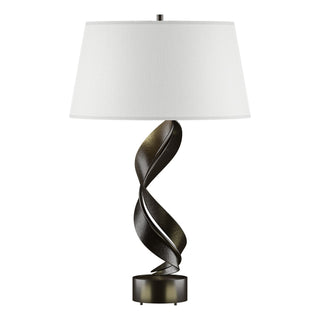 Buy oil-rubbed-bronze-with-natural-anna-shade-sf-glass-and-white-shade Folio Table Lamp by Hubbardton Forge