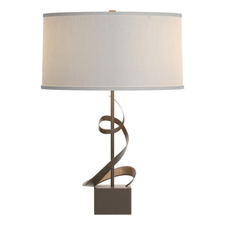 Buy bronze-with-natural-anna-shade-sf-glass-and-white-shade Gallery Table Lamp by Hubbardton Forge