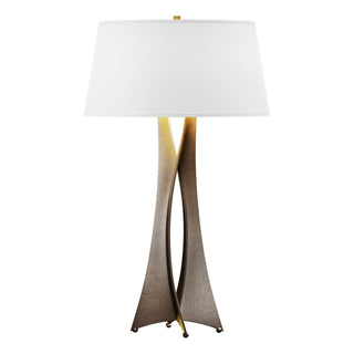 Buy bronze-with-natural-anna-shade-sf-glass-and-white-shade Moreau Table Lamp by Hubbardton Forge
