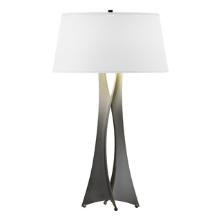 Buy natural-iron-with-natural-anna-shade-sf-glass-and-white-shade Moreau Table Lamp by Hubbardton Forge