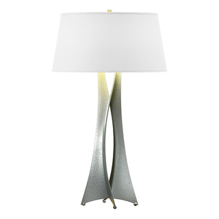 Buy vintage-platinum-with-natural-anna-shade-sf-glass-and-white-shade Moreau Table Lamp by Hubbardton Forge
