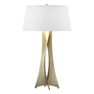 Buy soft-gold-with-natural-anna-shade-sf-glass-and-white-shade Moreau Table Lamp by Hubbardton Forge