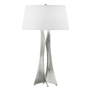 Buy sterling-with-natural-anna-shade-sf-glass-and-white-shade Moreau Table Lamp by Hubbardton Forge