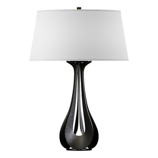 Buy black-with-natural-anna-shade-sf-glass-and-white-shade Lino Table Lamp by Hubbardton Forge