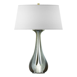 Buy vintage-platinum-with-natural-anna-shade-sf-glass-and-white-shade Lino Table Lamp by Hubbardton Forge